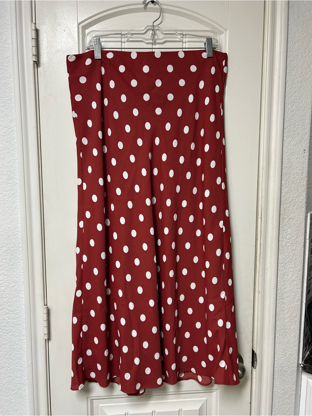 Ann Taylor Red Polka Dot Maxi Skirt